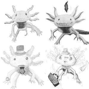 Creative Axolotl Drawing * Friday March 14 2025 *AM* 10:00 AM - 12:00 PM * (Ages 6-13)