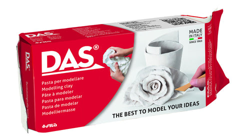 DAS Air Dry Modelling Clay (White and Terracotta)