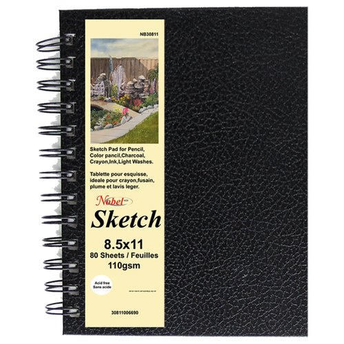 Nobel Spiral-bound Sketchbook With Leather Cover