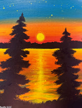 Muskoka Sunset Painting Family Art Night! * Friday September 19th, 2025 * 5:00 PM - 8:00 PM * Adults and Kids Ages 6+ ($50 Per Person)