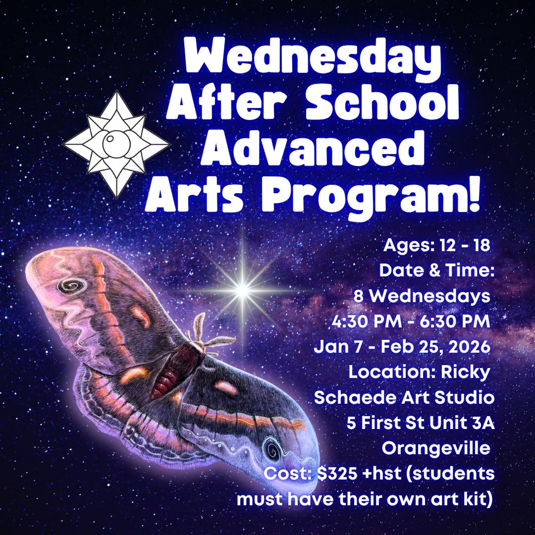 Winter Wednesday After School Advanced Arts Program with Ricky * 4:30 PM - 6:30 PM * 8 Wednesdays, January 7 - February 25, 2026
