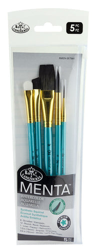 Royal & Langnickel Menta Watercolour Brush Set Synthetic Squirrel 5pc