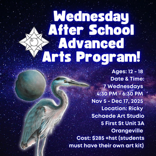 Fall Wednesday After School Advanced Arts Program with Ricky * 4:30 PM - 6:30 PM * 7 Wednesdays, November 5 - December 17, 2025.