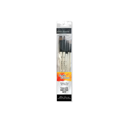 Simply Simmons Short Handle Brush Set Everything 5pc