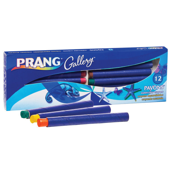 Payons® Watercolor Crayons, With Brush, Assorted Colors, Set