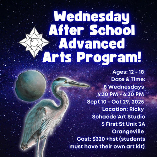 Fall Wednesday After School Advanced Arts Program with Ricky * 4:30 PM - 6:30 PM * 8 Wednesdays, September 10 - October 29, 2025