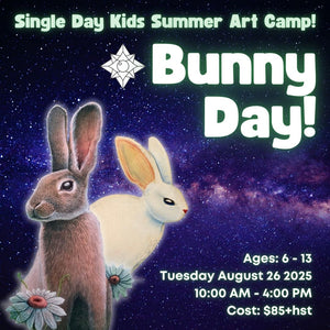 Bunny Day! * Single Day Kids Summer Art Camp, Tuesday August 26 2025 * 10:00 AM - 4:00 PM * Ages 6-13