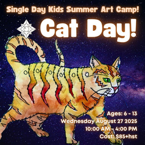 Cat Day! * Single Day Kids Summer Art Camp, Wednesday August 27 2025 * 10:00 AM - 4:00 PM * Ages 6-13