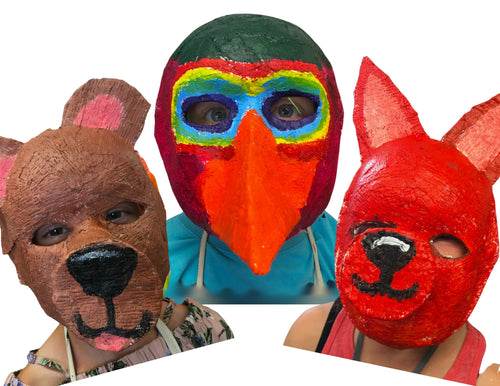 Create Your Own Mask (2-Part Sculpture Project) * Tuesday March 11 & Wednesday March 12 2025 *PM* 1:30 PM - 3:30 PM Each Day * (Ages 6-13)