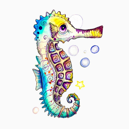 Watercolour Seahorse * Monday March 16 2026 *PM* 1:30 PM - 3:30 PM * (Ages 6-13)