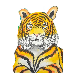 Watercolour Tiger v.2 Summer Art Class * Thursday August 7 2025 *AM* 10:00 AM - 12:00 PM * Ages 6-13