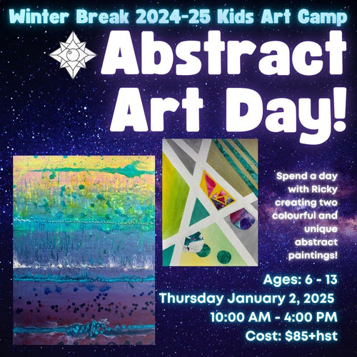 Abstract Art Day! * Winter Break Single Day Kids Art Camp, Thursday January 2 2025 * 10:00 AM - 4:00 PM