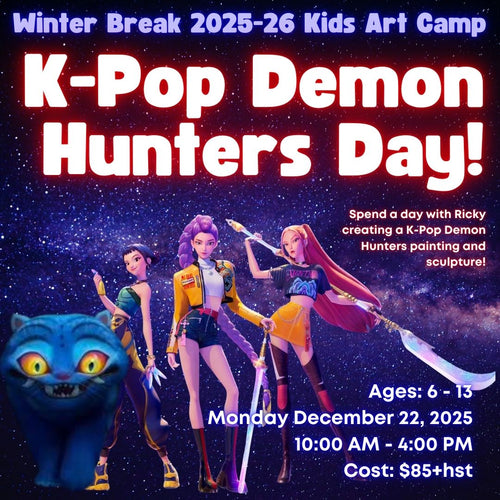 K-Pop Demon Hunters Day! * Winter Break Single Day Kids Art Camp, Monday December 22, 2025 * 10:00 AM - 4:00 PM