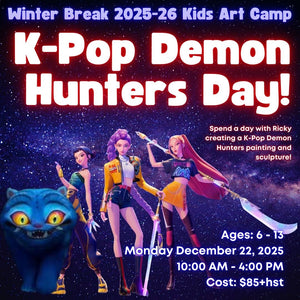K-Pop Demon Hunters Day! * Winter Break Single Day Kids Art Camp, Monday December 22, 2025 * 10:00 AM - 4:00 PM